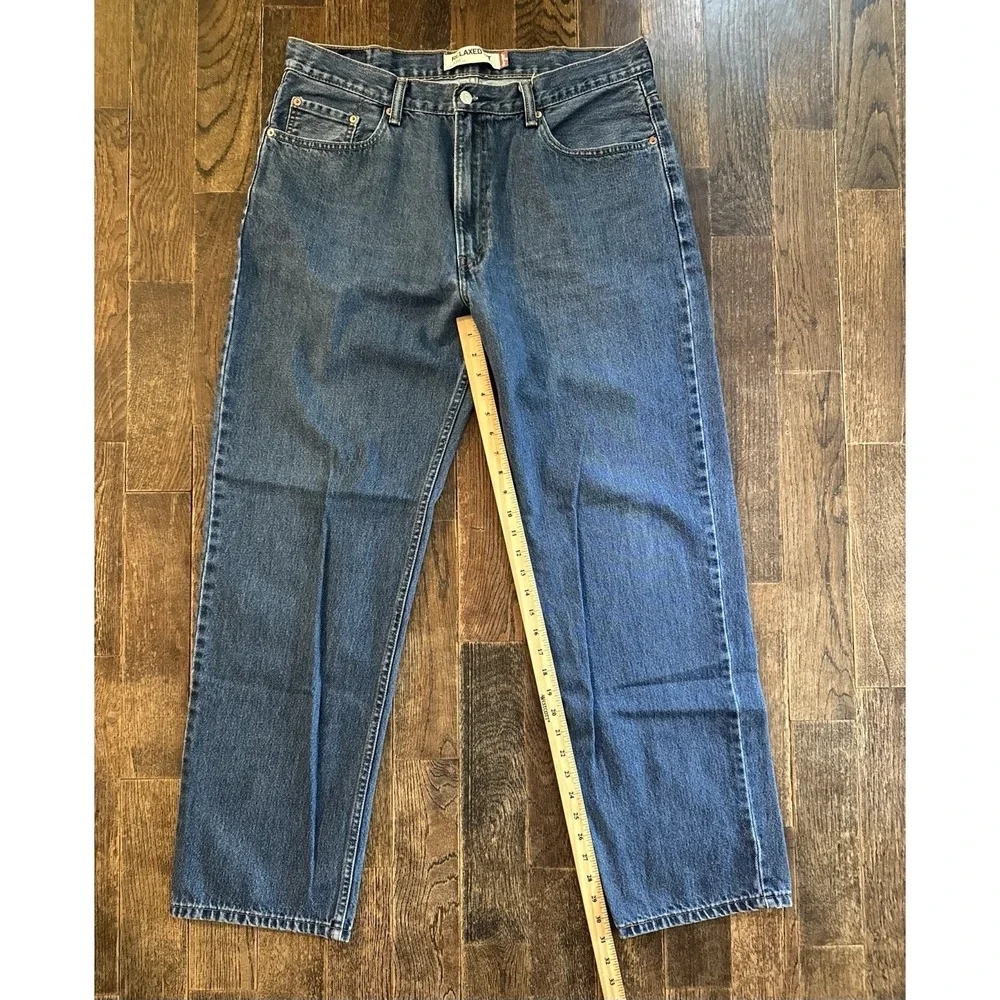 Levis Jeans 550 Relaxed Fit Blue Medium Wash Mens Size 38x32 High Rise - Picture 4 of 10